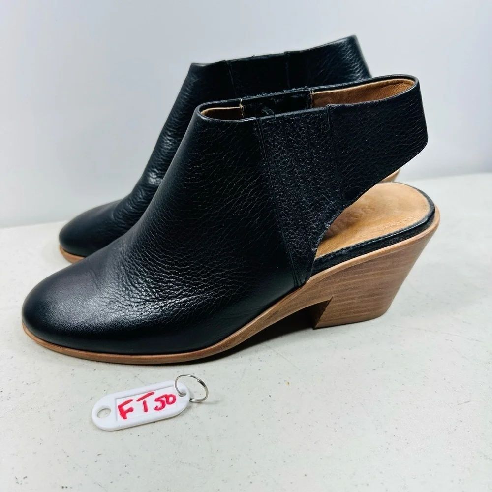Kenneth Cole Gentle Souls Womens Harlie Pump Size 7 Black Leather Slingback Heel